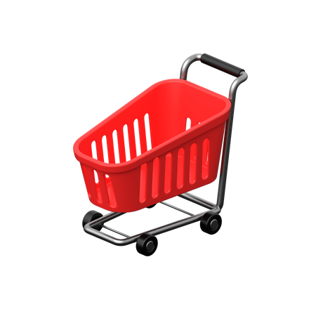 Sélection de panier pour les achats en ligne.  3D Icon
