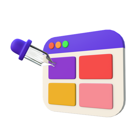 Selector de color estilizado  3D Icon