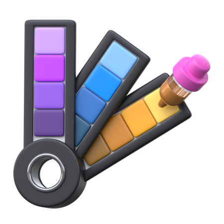 Selector de paleta de colores  3D Icon