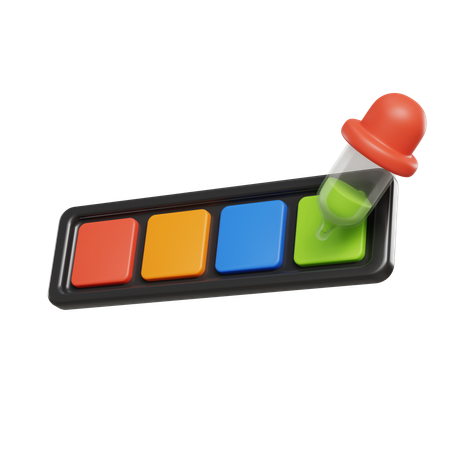 Selector de paleta de colores  3D Icon