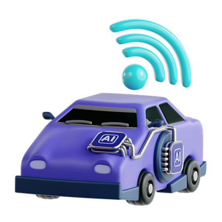 Self-Driving Car  3D Icon