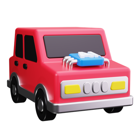 Self Driving Car  3D Icon