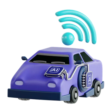 Self-Driving Car  3D Icon