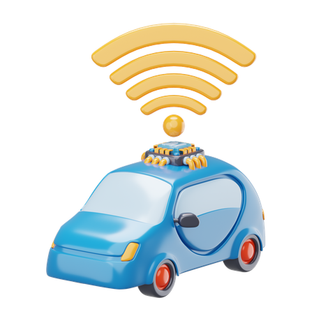 Self-Driving Car  3D Icon