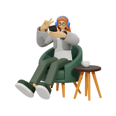 Selfie com estilo  3D Icon