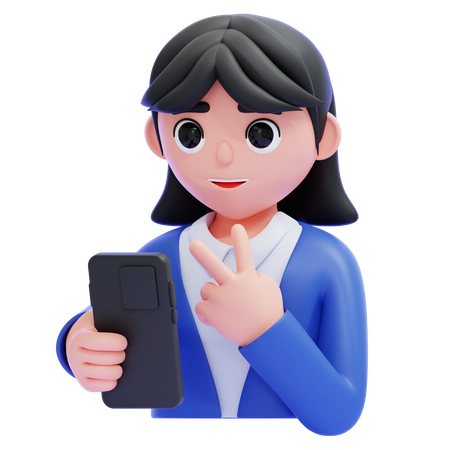 Selfie Pose  3D Icon