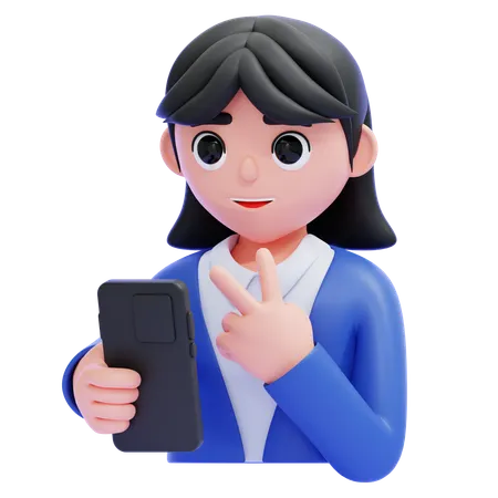 Selfie Pose  3D Icon