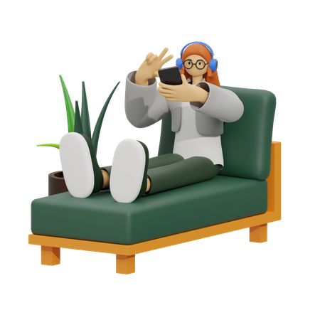 Selfie Virtual  3D Icon