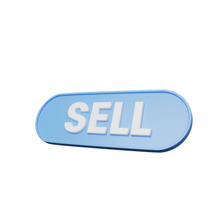 Sell button 3D Illustration