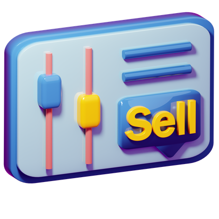 Sell Chart  3D Icon