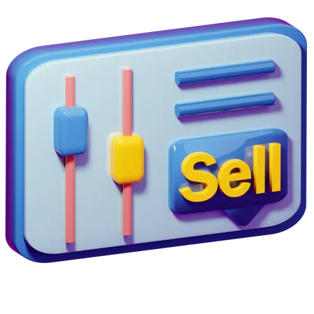 Sell Chart  3D Icon