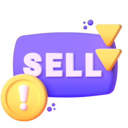 Sell Decrease  3D Icon