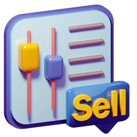 Sell Graph  3D Icon