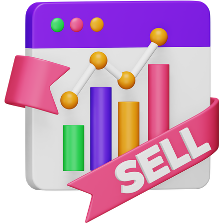 Sell Growth  3D Icon