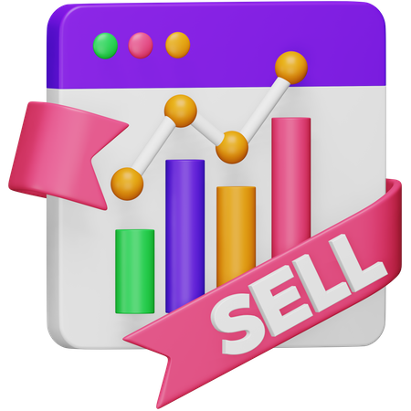 Sell Growth 3D Icon