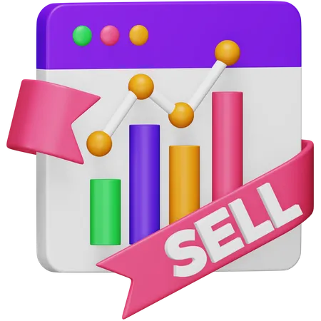 Sell Growth  3D Icon