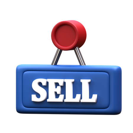 Sell Sign  3D Icon