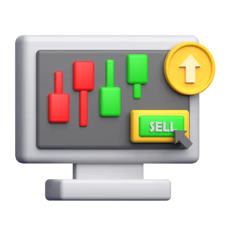 Sell Stock  3D Icon