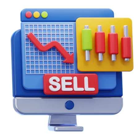 Sell Stock  3D Icon