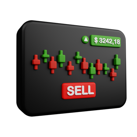 Sell Stock  3D Icon