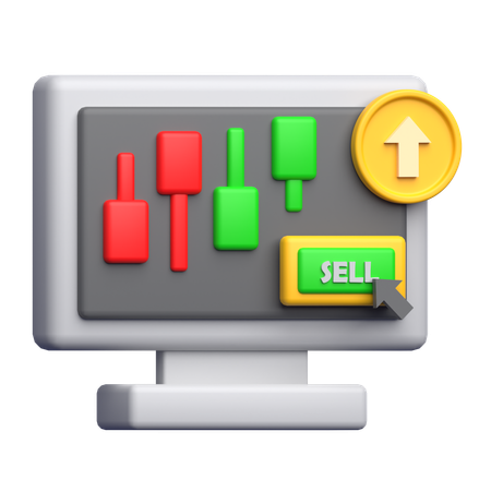 Sell Stock  3D Icon