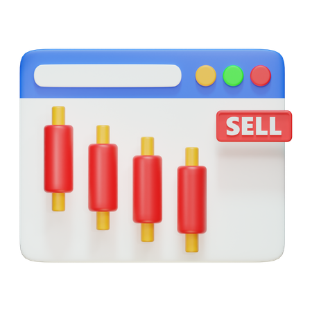 Sell Stock  3D Icon