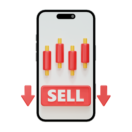 Sell Stock  3D Icon