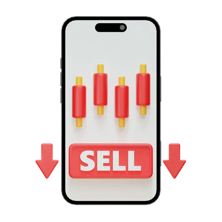 Sell Stock  3D Icon