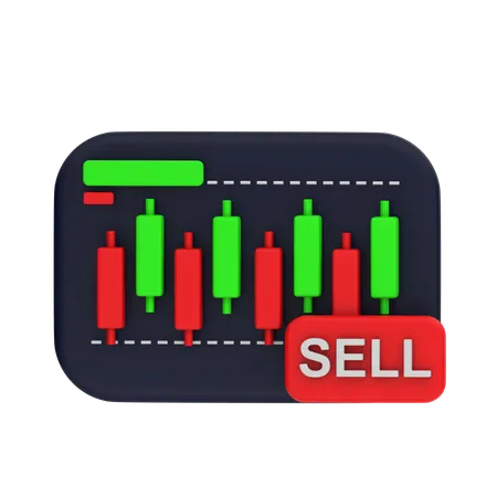 Sell Stock  3D Icon