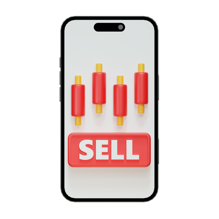 Sell Stock  3D Icon