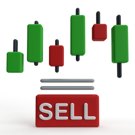 Sell Stock  3D Icon