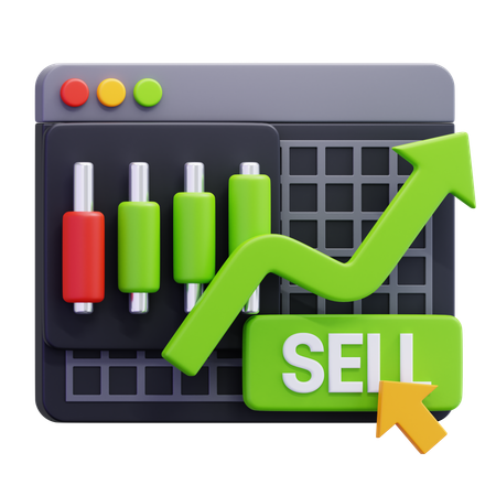 Sell Stock  3D Icon