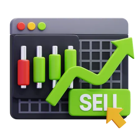 Sell Stock  3D Icon