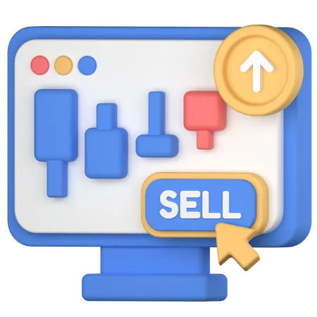 Sell stock  3D Icon