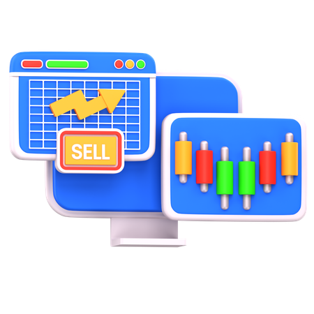 Sell Stock  3D Icon