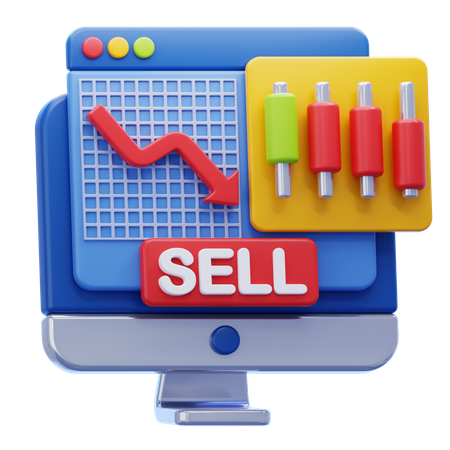 Sell Stock  3D Icon