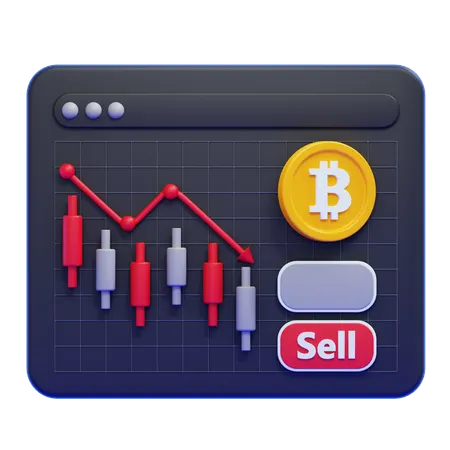 Sell Trading  3D Icon