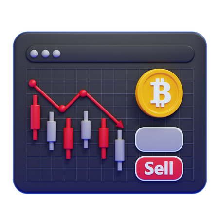 Sell Trading 3D Icon