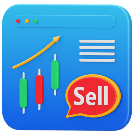 Sell Trading  3D Icon