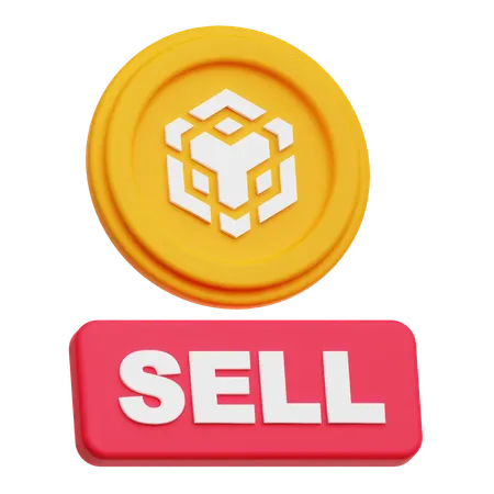 바이낸스 크립토 코인 판매  3D Icon