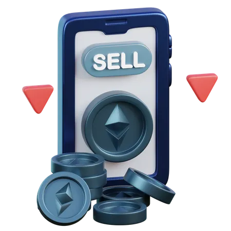 Selling Ethereum  3D Icon