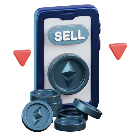 Selling Ethereum  3D Icon