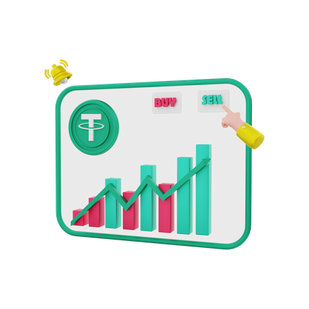 Selling Tether  3D Icon