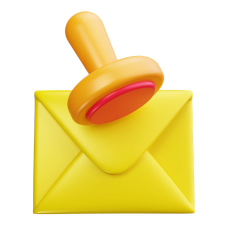 Sello de carta  3D Icon