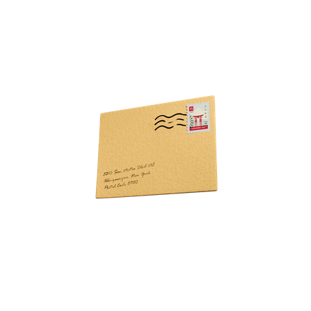 Sello de correo  3D Illustration