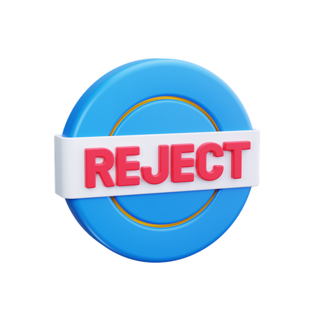 Rechazar sello  3D Icon