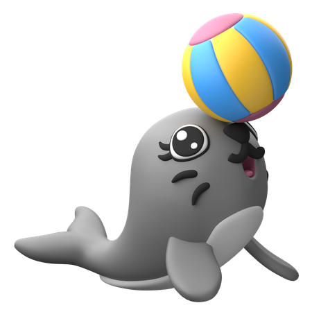 Foca feliz  3D Icon