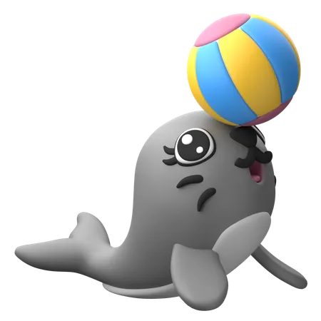 Foca feliz  3D Icon