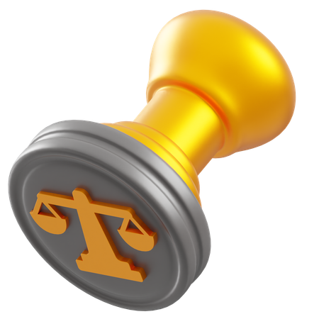 Sello legal  3D Icon