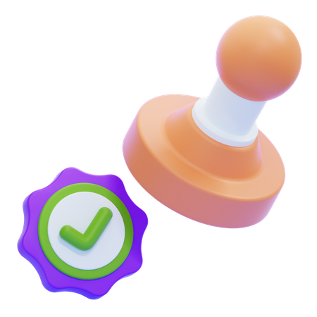 Selo Aprovado  3D Icon